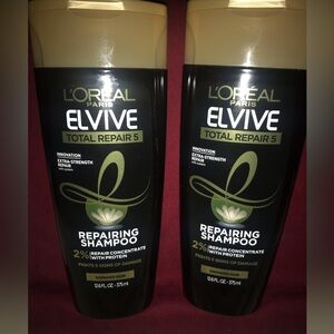 2x L'Oreal Paris Elvive Total Repair 5 Repairing Shampoo  12.6 oz Lot of 2